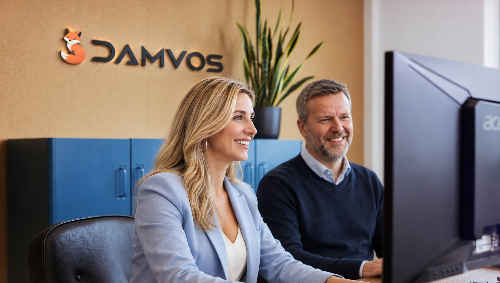 Marcel and Cassandra working together at Damvos